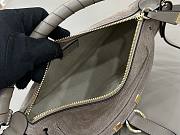 Chloe Mni Marcie Shoulder Bag in Suede Leather Gray - 25x15x7cm - 5