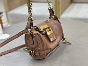 Chloe Small Paddington Crossbody Bag in Grained Leather Brown - 22x15x10cm - 6