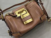 Chloe Small Paddington Crossbody Bag in Grained Leather Brown - 22x15x10cm - 3