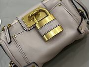 Chloe Small Paddington Crossbody Bag in Grained Leather Pink - 22x15x10cm - 3