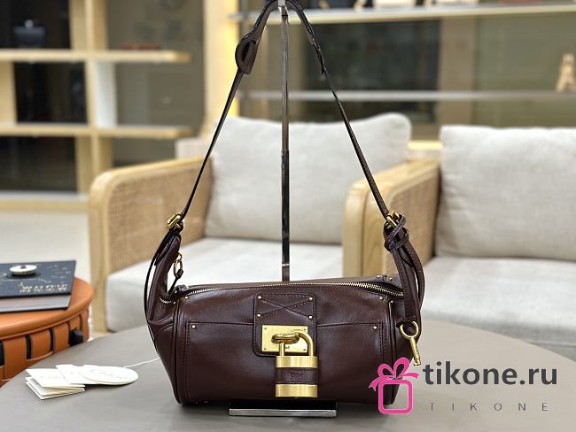Chloe Paddington Crossbody Bag in Grained Leather Crafty Brown - 29x18x18.5cm - 1
