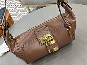 Chloe Paddington Crossbody Bag in Grained Leather Brown - 29x18x18.5cm - 2
