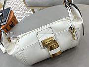 Chloe Paddington Crossbody Bag in Grained Leather White - 29x18x18.5cm - 2