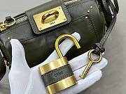 Chloe Small Paddington Crossbody Bag in Grained Leather Green - 22x15x10cm - 4