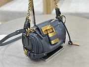 Chloe Small Paddington Crossbody Bag in Grained Leather Blue - 22x15x10cm - 4