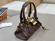 Chloe Small Paddington Bag In Grained Leather Crafty Brown - 26x12x12cm - 3