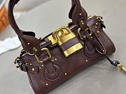 Chloe Small Paddington Bag In Grained Leather Crafty Brown - 26x12x12cm - 2