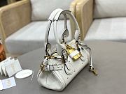 Chloe Small Paddington Bag In Grained Leather Crafty White - 26x12x12cm - 6