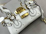 Chloe Small Paddington Bag In Grained Leather Crafty White - 26x12x12cm - 4
