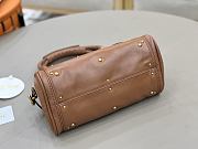 Chloe Small Paddington Bag In Grained Leather Brown - 26x12x12cm - 6