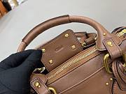 Chloe Small Paddington Bag In Grained Leather Brown - 26x12x12cm - 5
