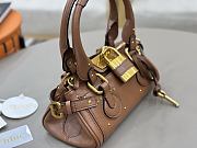 Chloe Small Paddington Bag In Grained Leather Brown - 26x12x12cm - 4