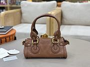 Chloe Small Paddington Bag In Grained Leather Brown - 26x12x12cm - 3