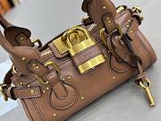 Chloe Small Paddington Bag In Grained Leather Brown - 26x12x12cm - 2