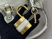 Chloe Small Paddington Bag In Grained Leather Off White - 26x12x12cm - 4