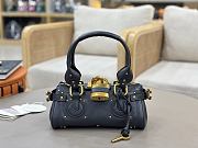Chloe Small Paddington Bag In Grained Leather Blue - 26x12x12cm - 2