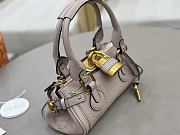 Chloe Small Paddington Bag In Grained Leather Pink - 26x12x12cm - 2