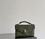 Bottega Veneta Knot Lock Green Tweed - 25x16x5.5cm - 1