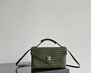 Bottega Veneta Knot Lock Green Tweed - 25x16x5.5cm - 4