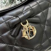 Dior Adiorable Top Handle Mini Bag Black Macrocannage Lambskin - 22.5x13x9cm - 4