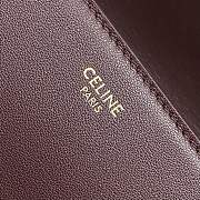 Celine Teen Nino Bag In Smooth Satinated Calfskin With Enamel Closure Syrah - 20.5x13x8cm - 6