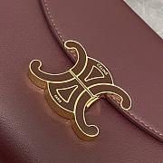 Celine Teen Nino Bag In Smooth Satinated Calfskin With Enamel Closure Syrah - 20.5x13x8cm - 4