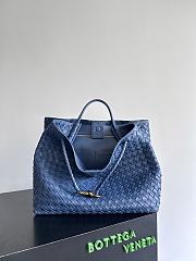 Bottega Veneta Large Andiamo Intrecciato Blue - 42x35x18cm - 5