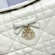 Dior Adiorable Top Handle Mini Bag White Macrocannage Lambskin - 22.5x13x9cm - 3
