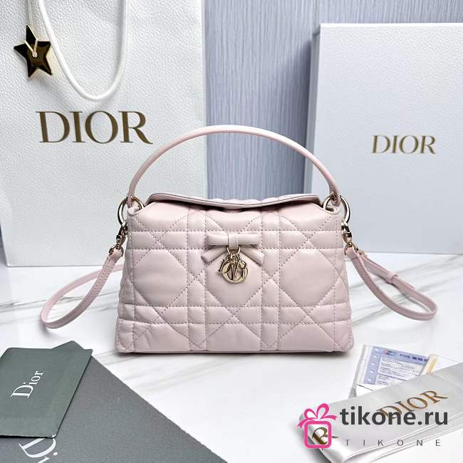 Dior Adiorable Top Handle Mini Bag Ballet Pink Macrocannage Lambskin - 22.5x13x9cm - 1