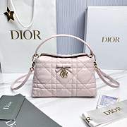 Dior Adiorable Top Handle Mini Bag Ballet Pink Macrocannage Lambskin - 22.5x13x9cm - 1