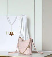 Diorling Mini Bag Soupir Pink Macrocannage Lambskin - 18x16.5x6cm - 6