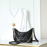 Diorling Mini Bag Black Macrocannage Lambskin - 18x16.5x6cm - 3