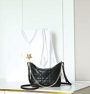 Diorling Mini Bag Black Macrocannage Lambskin - 18x16.5x6cm - 2