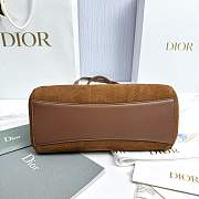 Small Dior Promenade Shopping Bag Marron Bobby Flat Cannage Suede Calfskin - 27x20x12.5cm  - 6