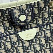 Dior Qixi Small Dior Promenade Shopping Bag Soupir Green Flat Cannage Calfskin - 27x20x12.5cm - 2