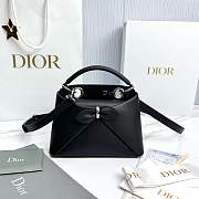 Mini Dior Cigale Bag Shiny Supple Calfskin Black - 21.5x7.5x15cm - 1