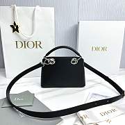 Mini Dior Cigale Bag Shiny Supple Calfskin Black - 21.5x7.5x15cm - 3