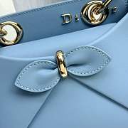 Mini Dior Cigale Bag Shiny Supple Calfskin Denim Blue - 21.5x7.5x15cm - 2
