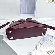 Mini Dior Cigale Bag Shiny Supple Calfskin Deep Amaranth - 21.5x7.5x15cm - 6