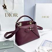 Mini Dior Cigale Bag Shiny Supple Calfskin Deep Amaranth - 21.5x7.5x15cm - 4