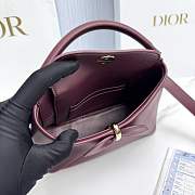 Mini Dior Cigale Bag Shiny Supple Calfskin Deep Amaranth - 21.5x7.5x15cm - 2
