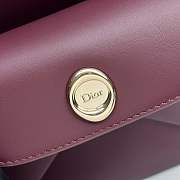 Mini Dior Cigale Bag Shiny Supple Calfskin Deep Amaranth - 21.5x7.5x15cm - 3