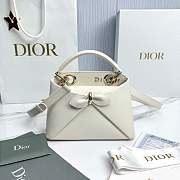 Mini Dior Cigale Bag Shiny Supple Calfskin White - 21.5x7.5x15cm - 6