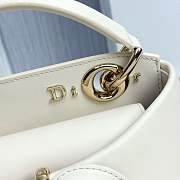 Mini Dior Cigale Bag Shiny Supple Calfskin White - 21.5x7.5x15cm - 5