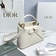 Mini Dior Cigale Bag Shiny Supple Calfskin White - 21.5x7.5x15cm - 4