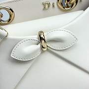 Mini Dior Cigale Bag Shiny Supple Calfskin White - 21.5x7.5x15cm - 2
