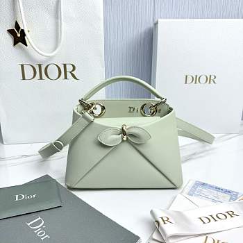 Mini Dior Cigale Bag Shiny Supple Calfskin Soupir Green - 21.5x7.5x15cm