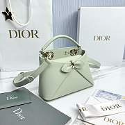 Mini Dior Cigale Bag Shiny Supple Calfskin Soupir Green - 21.5x7.5x15cm - 4
