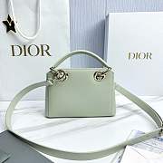 Mini Dior Cigale Bag Shiny Supple Calfskin Soupir Green - 21.5x7.5x15cm - 2
