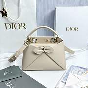 Mini Dior Cigale Bag Shiny Supple Calfskin Off White - 21.5x7.5x15cm - 1